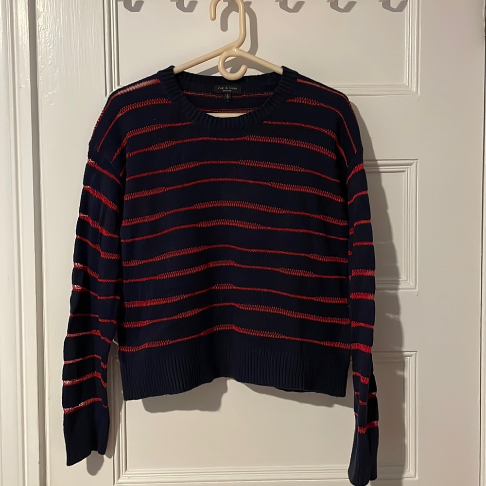 Rag & Bone - Red & blue striped sweater - size large